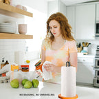 Tonlea Wooden Paper Towel Holder Countertop, Kitchen-Towel-Holder Freestanding With Non-Slip Base For Bathroom