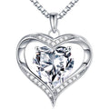 MOOSEA Mothers Day Gifts for Wife, 1-3CT Heart Moissanite Necklace for Women, 925 Sterling Silver with Rhodium Plating Moissanite Necklace Anniversary Birthday Mothers Day Gifts