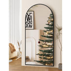 71"X32"Floor Mirror Full Length,Arched Full Length Mirror With Stand,Full Body Mirror,Hanging Or Large Leaning For Bedroom Living Room Black