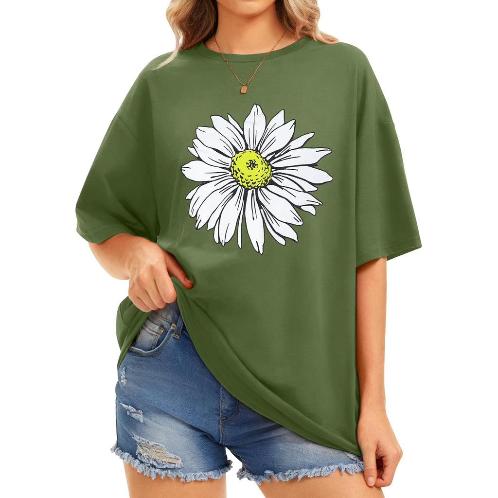 Womens Oversized T Shirts Loose Fit Graphic Tees Summer Casual Short Sleeve Tops 2026