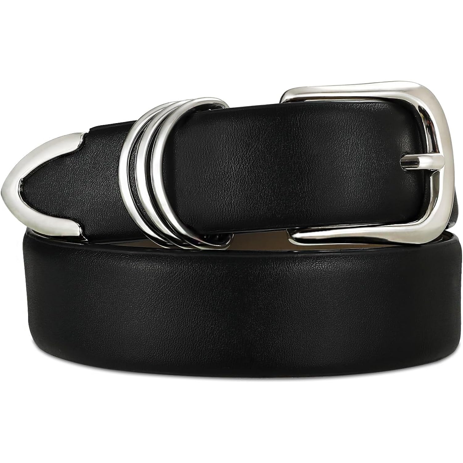 RISANTRY Women's Leather Belts with Gold Buckle Fashion Leather Waist Belt Elegant Ladies Belts for Jeans Gifts for Women