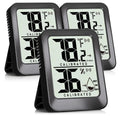 3 Pack Room Thermometer Indoor Hygrometer Digital Mini Humidity Meter Gauge With Temperature And Humidity Monitor Sensor For House, Pet, Plant, Incubator - Battery Included