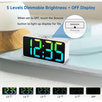 Dreamsky Small Digital Alarm Clock For Bedroom, Rgb Desk Clock For Kid Girl | Electric Clock With Large Numbers For Bedside Nightstand, Dimmer, Adjustable Alarm Volume, Usb Port, Usb-C Adapter Powered