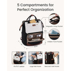 Lovevook Laptop Backpack For Women With Giant Tumbler Holder Pocket, 15.6 Inch Travel Work Backpack Purse For Nurse Teacher, Waterproof Bag College Bookbag Casual Daypack