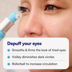 Bliss Eye Do All Things Eye Gel For Puffiness & Dark Circles, Cooling Rollerball Eye Cream With Caffeine & Peptides| Hydrates & Brightens & Depuffs Tired Looking Eyes, 0.7 Fl Oz