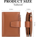 FALAN MULE Small Wallet for Women Leather Bifold Compact RFID Blocking Small Womens Wallet Purse