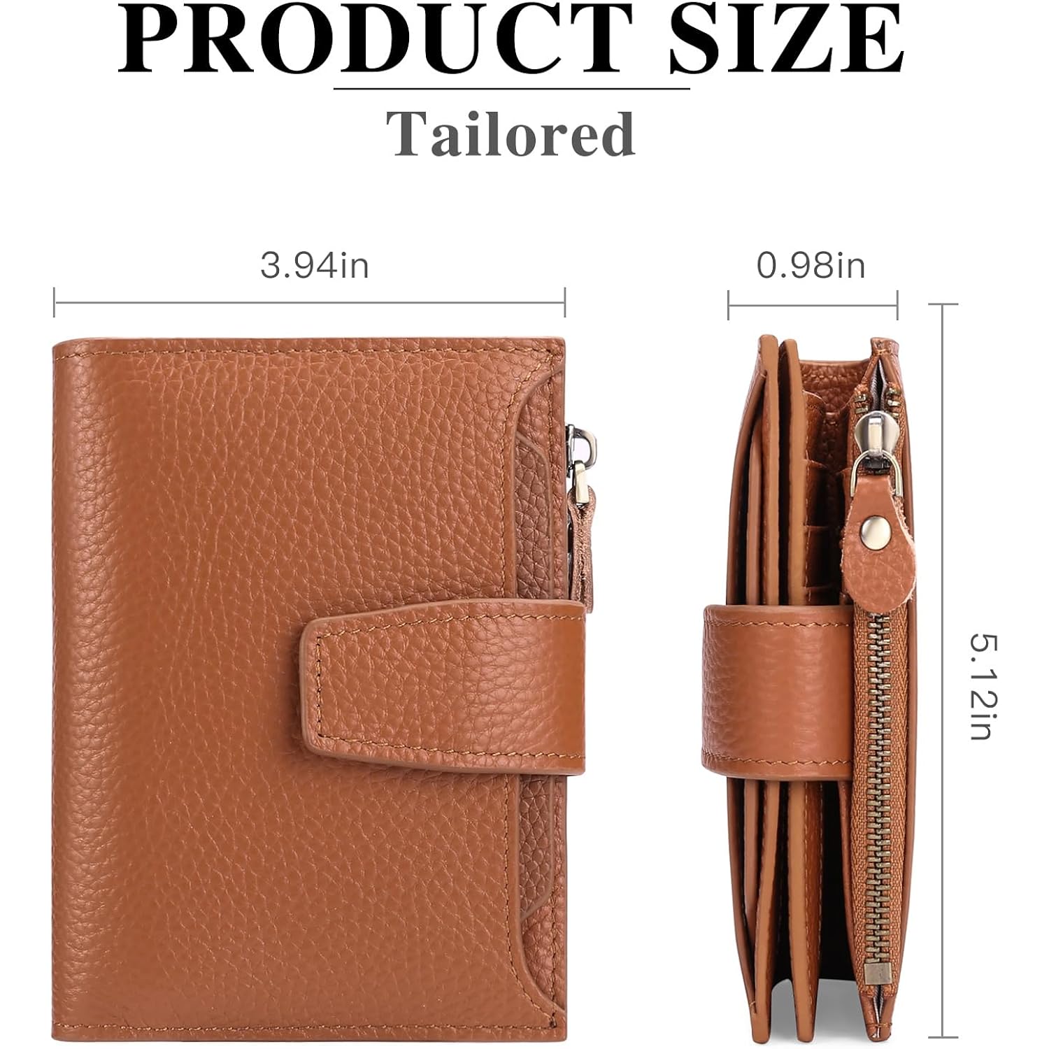 FALAN MULE Small Wallet for Women Leather Bifold Compact RFID Blocking Small Womens Wallet Purse