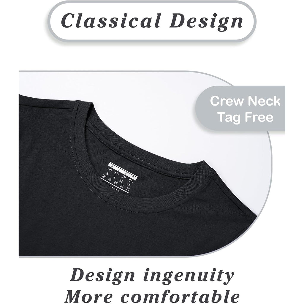 Smeng Women'S Cotton Crewneck T-Shirts Short Sleeve Basic Solid Color Tee Classic-Fit Shirt Breathable Comfy Summer Top