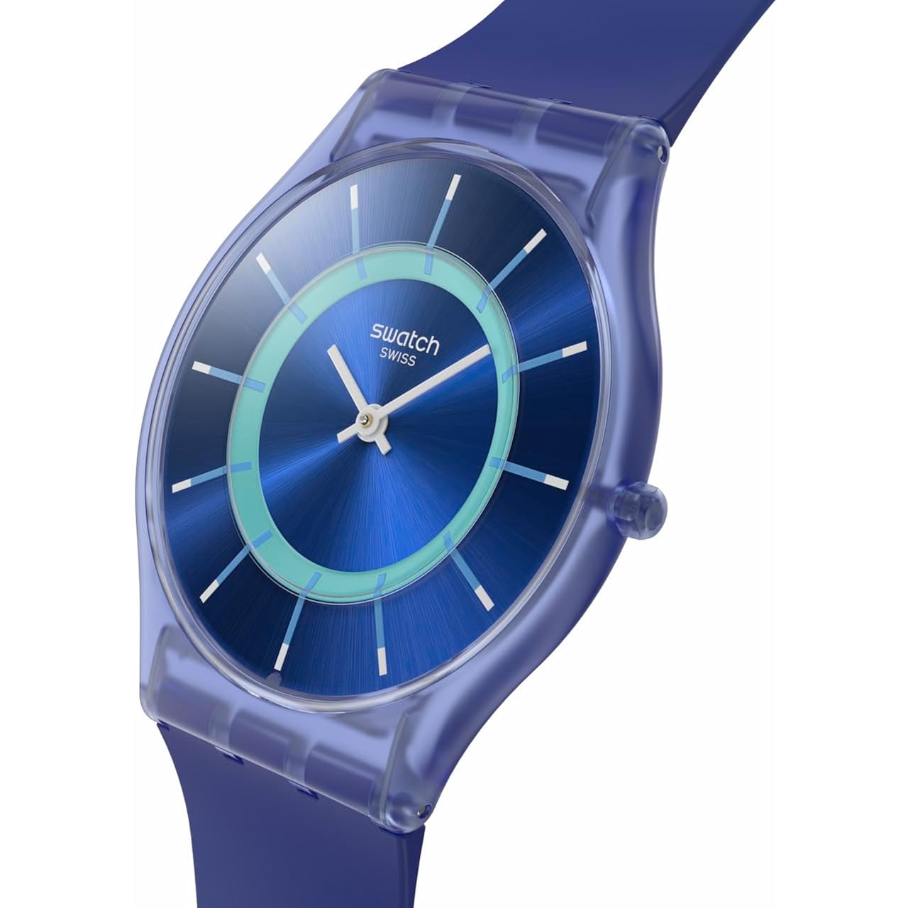 Swatch Skin Classic Biosourced Unisex Watch Casual Polymer Blue Quartz Waterproof Jammy Grape Dream
