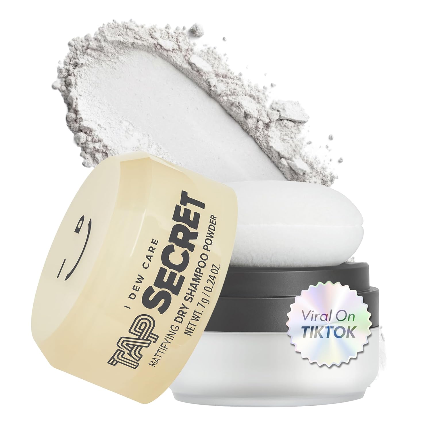 I DEW CARE Tap Secret Dry Shampoo Powder with Biotin - Tap Secret Original | Strengthening & Volumizing, Refillable, Travel size, Non-aerosol, Brunette, Korean Ginseng, Stocking Stuffers, 0.24 Oz