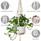 Mipon 3 Pack Macrame Plant Hangers, Hanging Planters For Indoor Plants | 3 Sizes (34"/41"/46") Handmade Cotton With Hooks, Boho Home Decor For Patio Balcony Living Room, Fits 5-10 Inch Pots