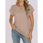 ANRABESS Womens Tops Summer Cap Sleeve Basic Tee Shirts 2026 Trendy Loose Fit Casual Dressy Business Work Tshirts Clothes