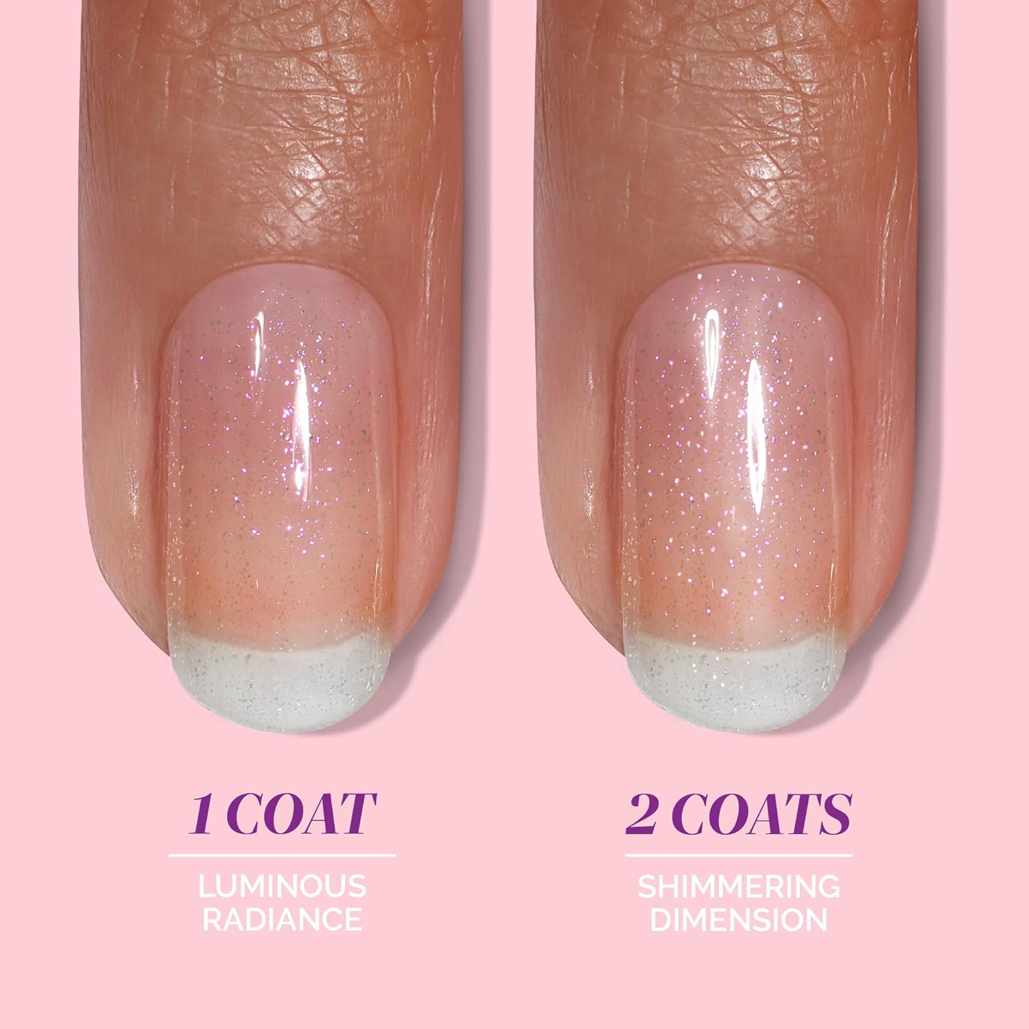 LONDONTOWN Glow Getter Nail Luminizer – One-Step Nail Treatment with Hexanal & Shimmer for Stronger, Healthier, Glossier Nails, No Base or Top Coat Needed, 0.4 Fl Oz