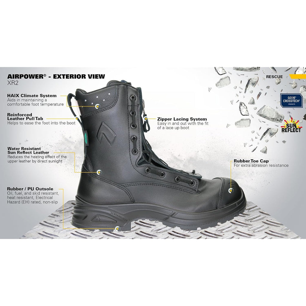 Haix Airpower Xr2 Women'S Composite-Toed Lightweight Puncture-Resistant Waterproof Ems Working Boots With Supported Arches