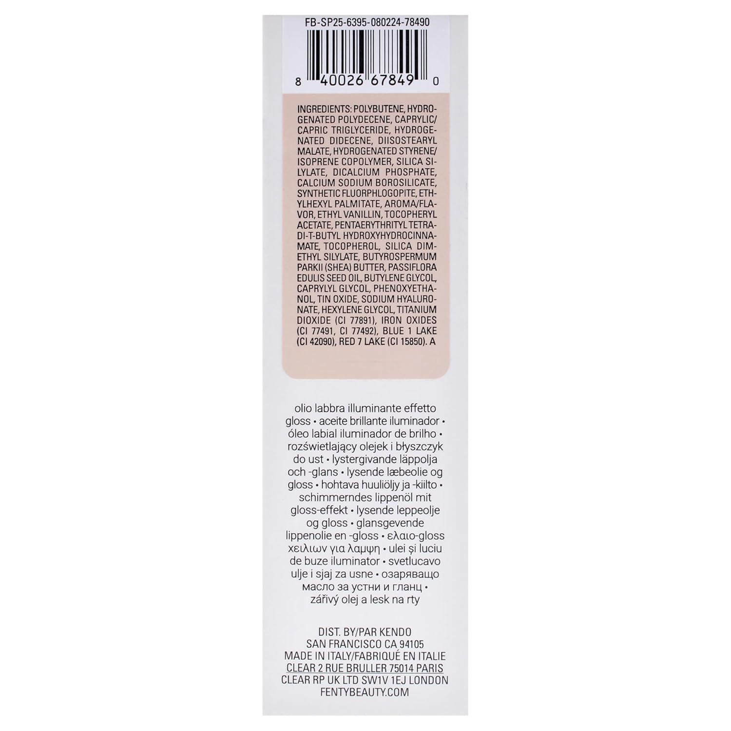 Gloss Bomb Luminizing Lip Oil N Gloss - 01 Fussy by Fenty Beauty for Women - 0.3 oz Lip Gloss