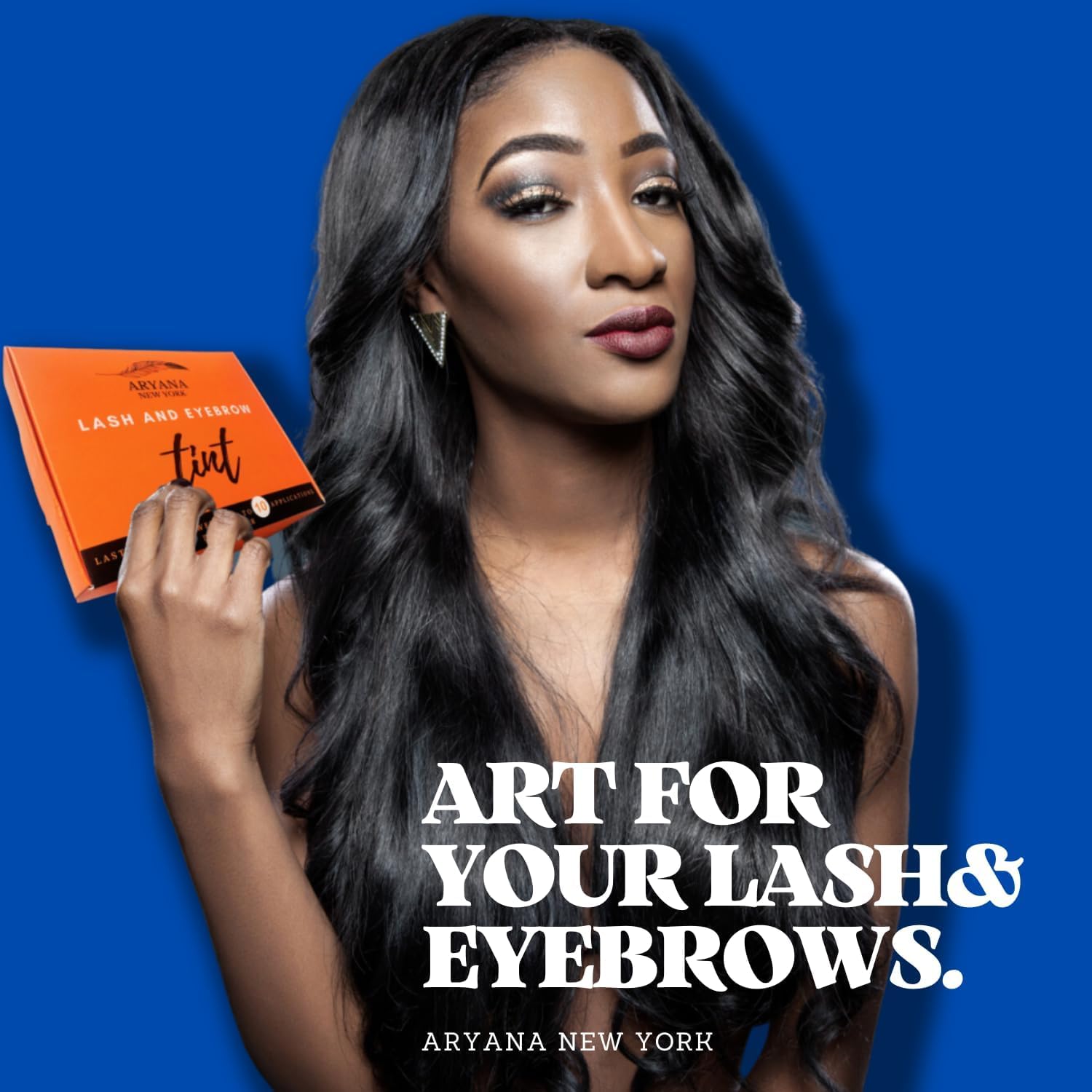 ARYANA NEW YORK Lash and Brow kit, Up to 10 applications, Black and Brown with Brow brush (BLACK BROWN)