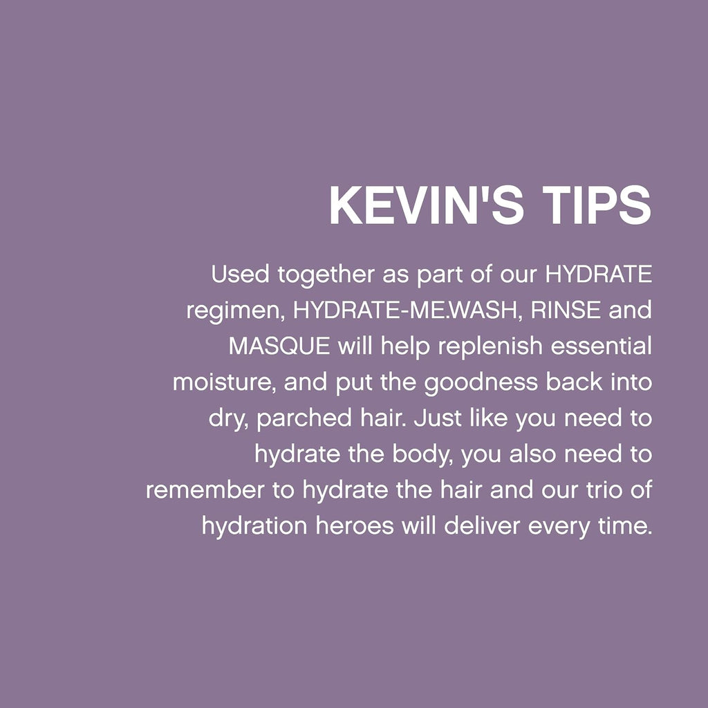 Kevin.Murphy Hydrate-Me.Rinse - Moisturising Conditioner - For Normal & Dry Hair - Hair Repair - Colour Safe Conditioner - With Antioxidant Blend & Kakadu Plum - 250 Ml / 8.4 Fl Oz