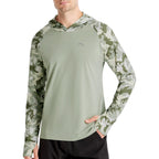 Fisheal Men'S Performance Fishing Hoodie Shirt With Thumbholes - Upf 50 Sun Protection Camo Long Sleeve Shirts Quick-Dry