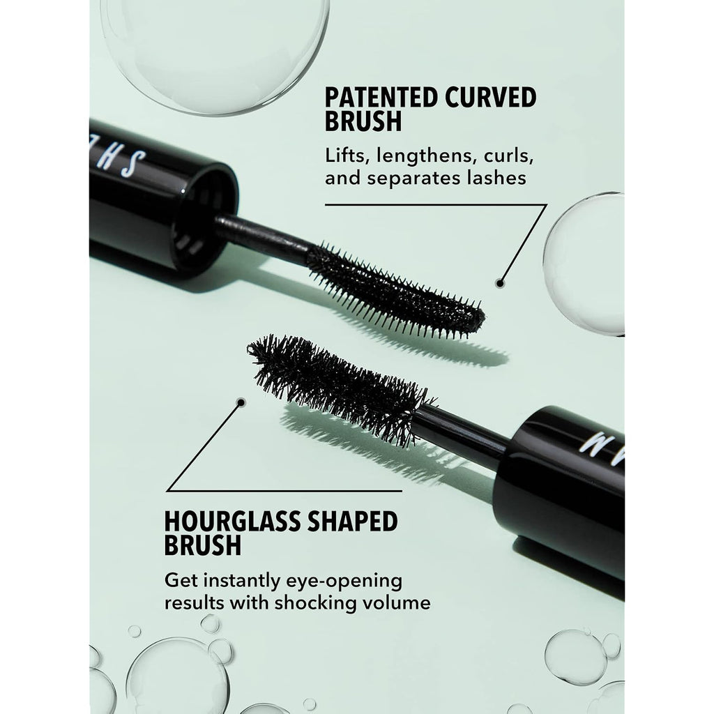 Sheglam 2 In 1 Black Volume And Length Waterproof Mascara Long Lasting Dual-Ended Tubing Eye Makeup