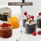 Ball Wide Mouth Quilted Crystal Jelly Jars With Lids And Bands, Used For Canning, Pickling, Juice, Jam, Jelly, Quarter Pint Size (4 Ounce (Pack Of 6))