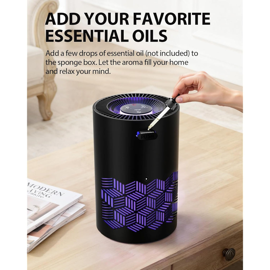Freaire Air Purifiers For Bedroom Up To 1086 Ft², Air Purifiers For Home With Lights, Hepa Air Purifier Removes Dust Smoke Pollen Dander Smell, For Home/Pets/Bedroom