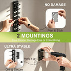 Hat Organizer For Baseball Caps 2 Pack, Hat Rack For Wall, Hat Storage, Hat Holder With Strong Adhesive And Screws (Black)