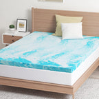 EGO Topper 2 Inch Twin Memory Foam Mattress Topper, Gel Foam Mattress Topper for Pressure Relief, Ventilated Design Bed Topper in a Box, CertiPUR-US Certified, 38"×75", Medium