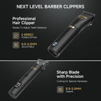 GTS Hair Clippers for Men Professional, Beard Trimmer Kits & Sets, Cordless Mens Hair Trimmer, Electric Shavers, Haircutting Machine with LED Display, for Barber 4 in 1