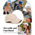 ZOORON Water-resisitant Baseball Cap Men Women, Quick Dry Running Hat, Lightweight Outdoor Plain Baseball Cap, Soft Brim