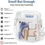 Clear Bag For Stadium Events - Clear Purses For Women Transparent Crossbody Messenger Bag For Concerts Game Day