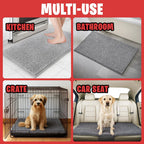 Mudguard Mat® Dog Door Mat For Muddy Paws, Super Absorbent Microfiber, Non-Slip Indoor Mat, Quick-Dry Chenille Rug For Pets & Entryway, Machine Washable, Grey 19" X 30"