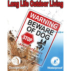 2 Pack Beware Of Dog Signs, 13X9.9 Inch Reflective Tin Sign Beware Of Dog For Fence, Do Not Enter Sign Great For Garden And Yard Wall Decor
