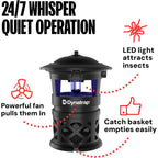 Dynatrap Dt1130Sr 1/2 Acre Mosquito & Flying Insect Outdoor Trap And Killer – Kills Mosquitoes, Flies, Wasps, Gnats, & Other Flying Insects - Bug Zapper Alternative – Black