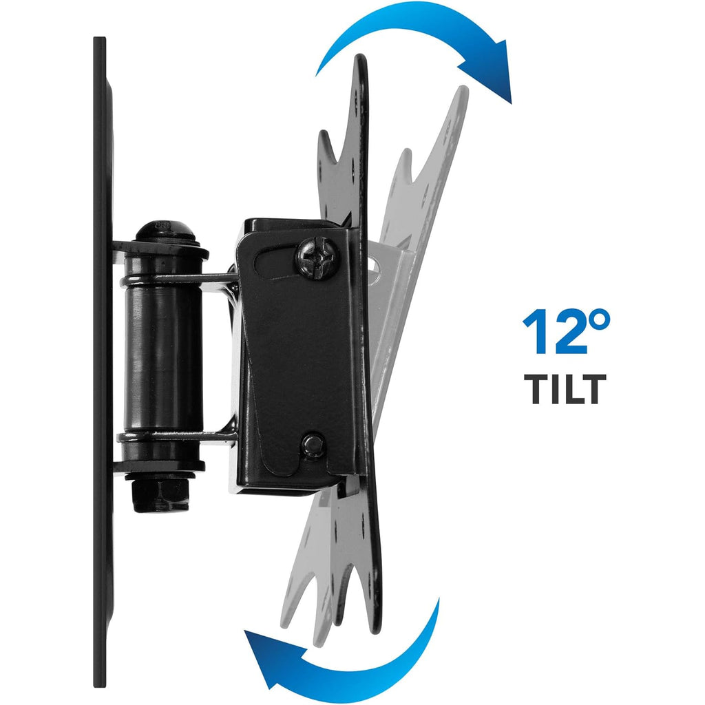 Mount-It! Small TV Wall Mount for 19–32 Inch Flat Screen TVs | Tilt and Swivel TV Wall Mount | Low Profile 2.4” Design | VESA 75x75 100x100 | Single Stud Installation | 44 lb Capacity