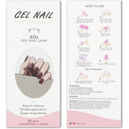 JMEOWIO Semi Cured Gel Nail Strips Wine Red Gel Nail Stickers Wraps UV/LED Nails Art Design Decoration Accessories