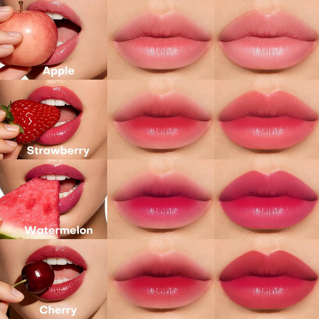 bayfree Lip Tint Stain Set, 7 PCS Lip Stain Long Lasting Waterproof, Hydrating Non-Sticky Liquid Blush & Water Tint, Transfer-Proof, High Pigment Matte Finish,Vegan Korean Makeup Set (fruit land)