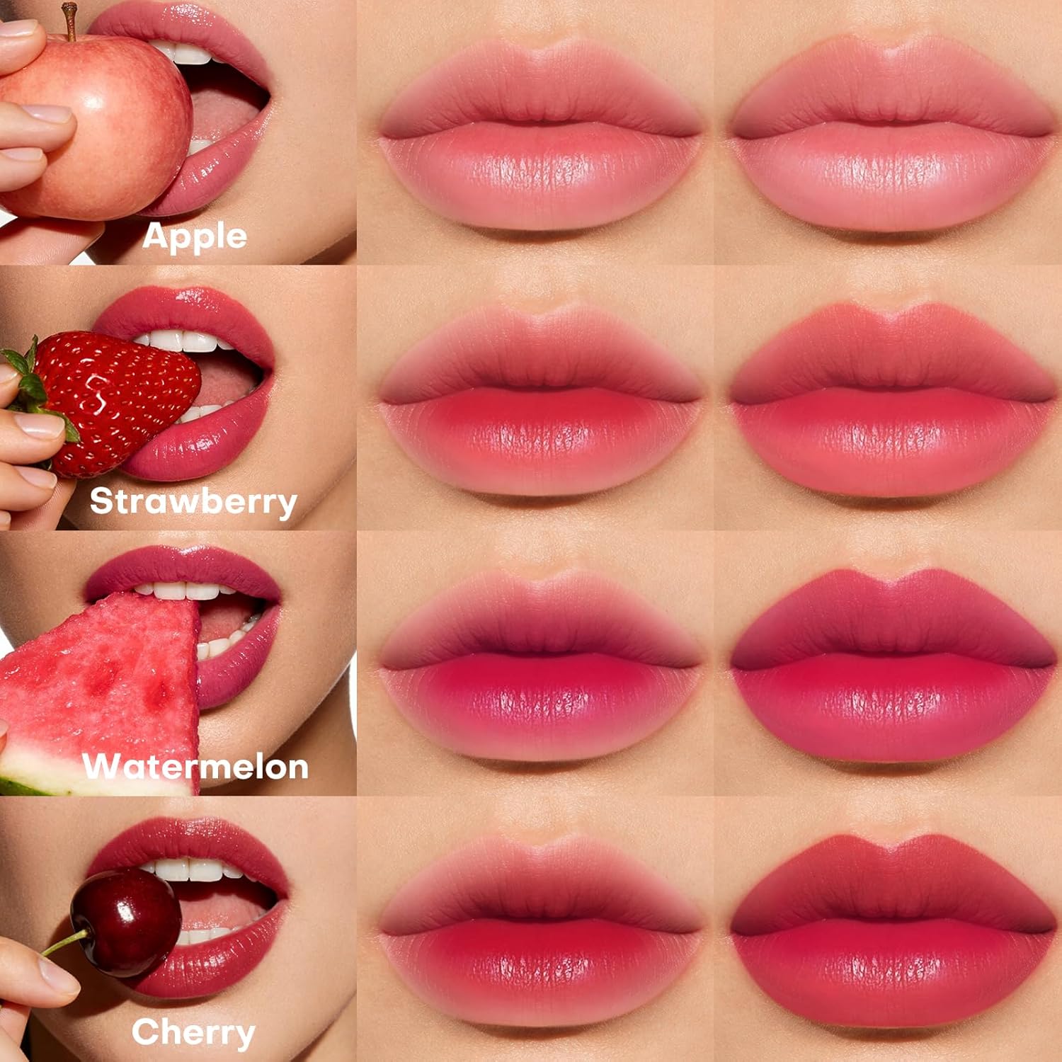 bayfree Lip Tint Stain Set, 7 PCS Lip Stain Long Lasting Waterproof, Hydrating Non-Sticky Liquid Blush & Water Tint, Transfer-Proof, High Pigment Matte Finish,Vegan Korean Makeup Set (fruit land)