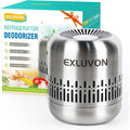 Refrigerator Deodorizer, 304 Stainless Steel, Long Lasting, Compact | Outperforms Baking Soda & Charcoal Bags, Reusable For Fridge Freezer Car Closet Rv, Fragrance Free Non Toxic, Fast Acting