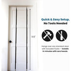 Jokari Over The Door Organizer, 2 Pack, Holds Up To 16 Hats | Hat Rack, Storage System, Men Women, Kids Adjustable Closet Hanger, Hooks, Easy Display, Fits All Hat Styles