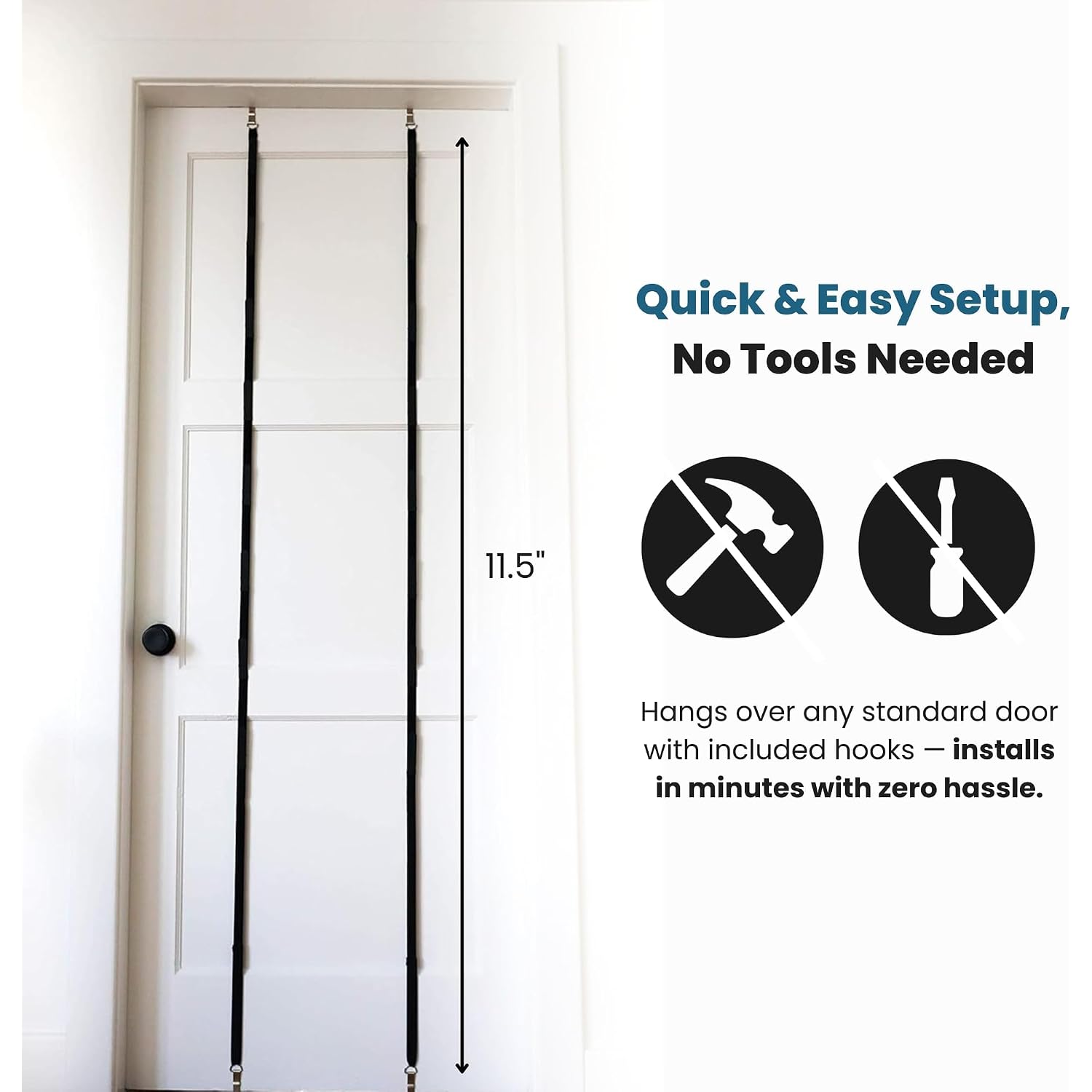 Jokari Over The Door Organizer, 2 Pack, Holds Up To 16 Hats | Hat Rack, Storage System, Men Women, Kids Adjustable Closet Hanger, Hooks, Easy Display, Fits All Hat Styles