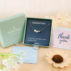 Sereney S925 Sterling Silver Grandma Necklace as Mothers Day Gifts for New Grandma, 3 Circles Grandmother Granddaughter Jewelry for Mom Nana, 3 Sterling Silver Pearl Jewelry as New Grandmother Gifts
