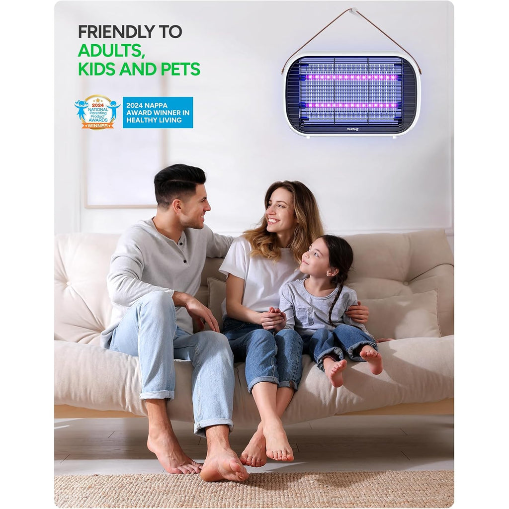 Buzbug Led Bug Zapper Indoor, 50000 H Long-Lasting Led, Energy Saving & Dual Band Attraction, High-Voltage Electric Mosquito Zapper, Fly Trap Mosquito Trap, Fly Killer -Ma015B