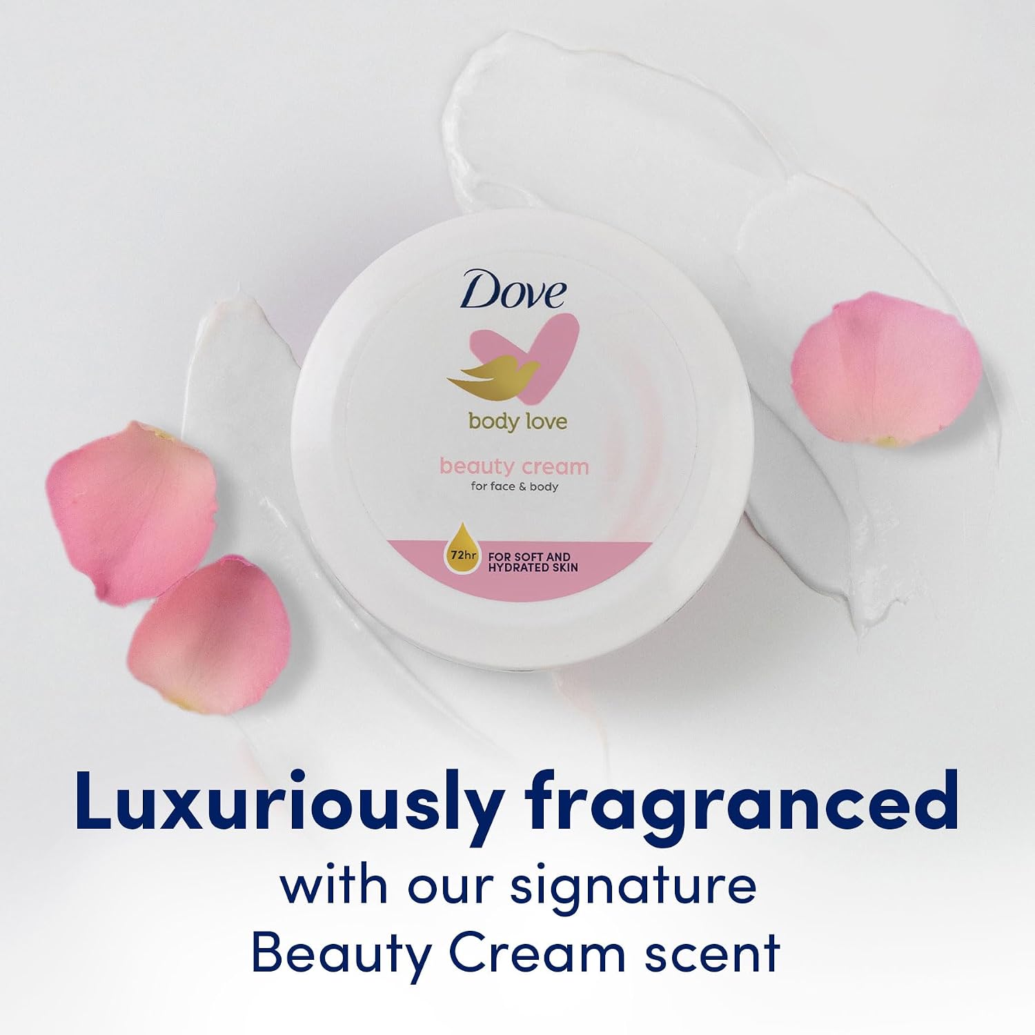 Dove Nourishing Body Care, Face, Hand, And Body Beauty Cream For Normal To Dry Skin Lotion For Women With 24-Hour Moisturization, 6-Pack, 5.07 Oz Each Jar