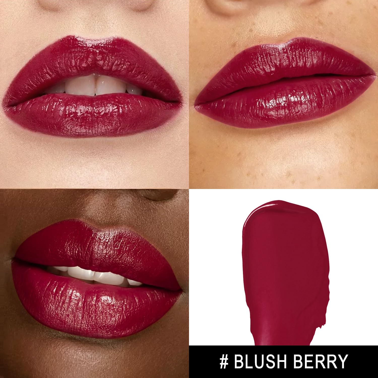 MAKI YIKA Moisture Dark Berry Lipstick for Women Hydrate Tinted Lip Balm for Mother's Day Dry Cracked Lips Sheer Lipstick Lip Tinted Glossy Finish,MA049 Blush Berry