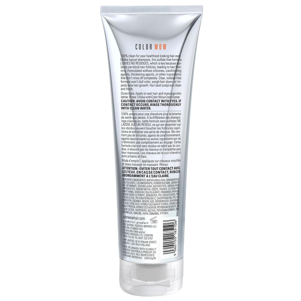 Color Wow Color Security Shampoo, Sulfate-Free Residue-Free Shampoo For Healthy-Looking Hair And Scalp