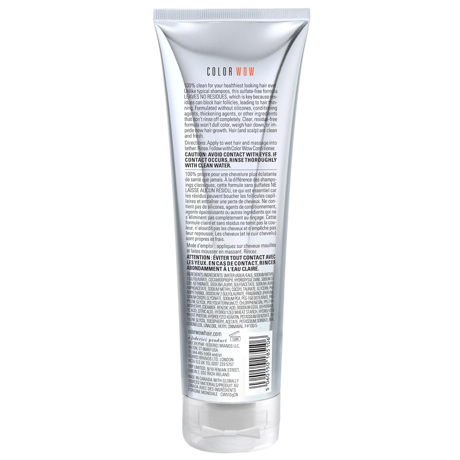 COLOR WOW Color Security Shampoo – Sulfate Free & Residue-Free Formula | Healthy Looking Hair & Scalp | Paraben Free Salon Quality