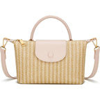Kkxiu Mini Top Handle Purse For Women Small Summer Straw Beach Crossbody Bags For Lady Handbags