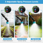 Sideking 2.6 Gallon Battery Powered Backpack Sprayer, Electric Weed Sprayer With 3 Adjustable Pressures, Battery Indicator, 5 Nozzles & 40" Telescopic Wand, Rechargeable Garden Sprayer For Lawn & Yard
