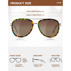 BIRCEN Polarized Sunglasses for Women UV - Protection Womens Retro Mirrored Shades with Acetate Frame BC2001