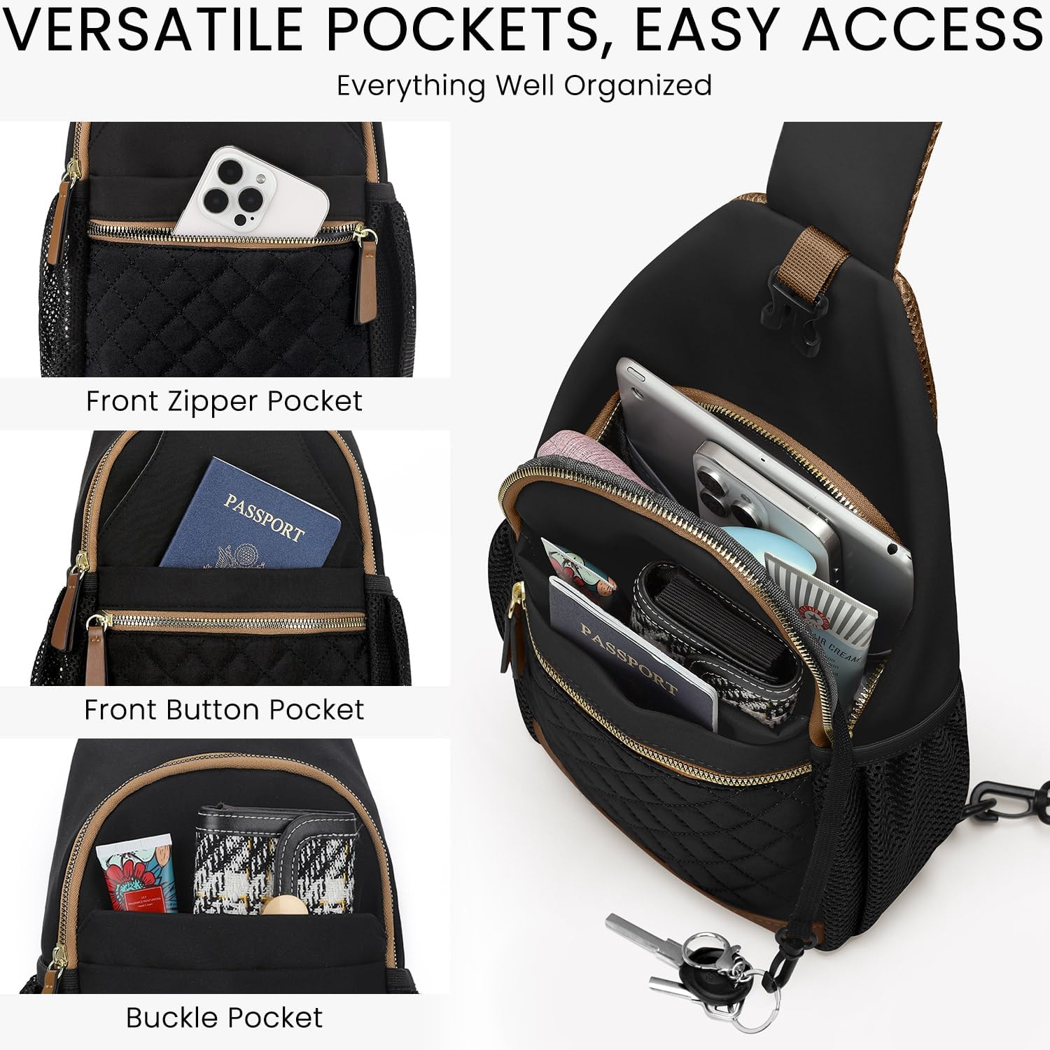 Small Crossbody Purses Bags For Women Men Travel, Chest Sling Bag Women Casual Cross Body Bag For Woman Sling Backpack